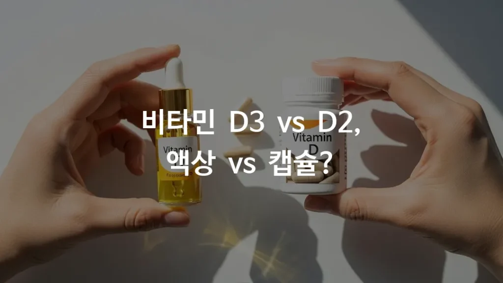 비타민 D3 vs D2, 액상 vs 캡슐? 똑똑하게 고르는 3가지 기준
