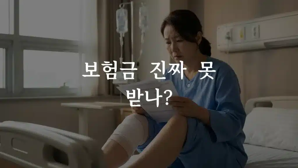 무릎 줄기세포 입원 불인정 판결 후 보험금 대응 방법 고민하는 모습
