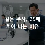 영양주사 가격 차이에 놀라는 환자 모습