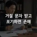 영양주사 실비 거절 통보를 받고 이의제기를 준비하는 모습