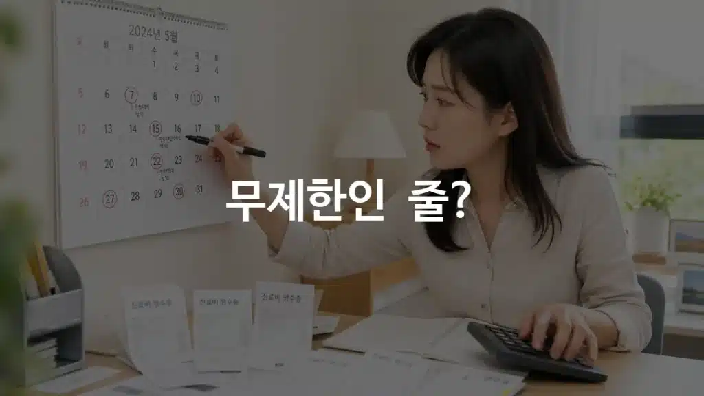 영양주사 실비 횟수와 연간 한도를 계산하는 모습