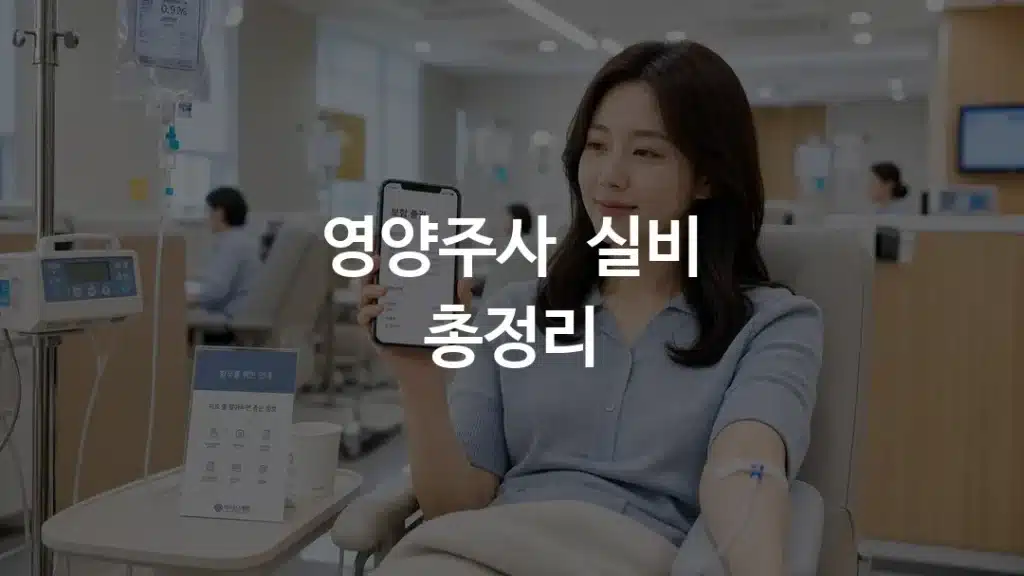 영양주사 실비 보장과 청구를 종합 정리하는 모습